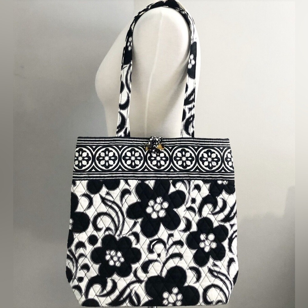 VERA BRADLEY Tote Bag - Black & White Print